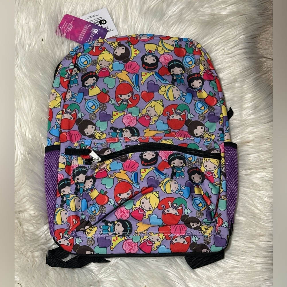 Kids Cartoon Character Backpack with Purple Accents